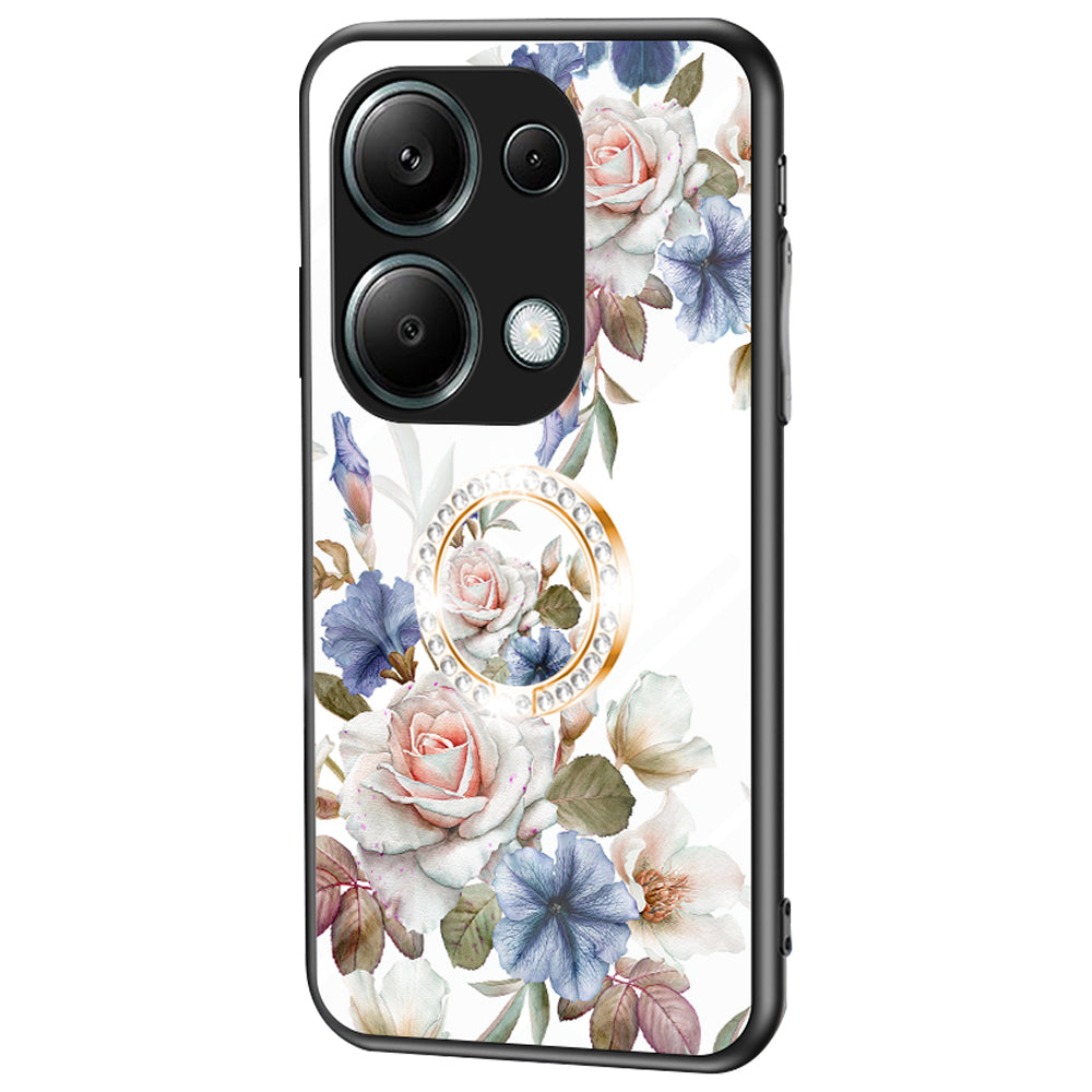 For Xiaomi Redmi Note 13 Pro 4G / Poco M6 Pro 4G Case Kickstand Tempered Glass Back Cover For Xiaomi Redmi Note 13 Pro 4G / Poco M6 Pro 4G Case Kickstand Tempered Glass Back Cover